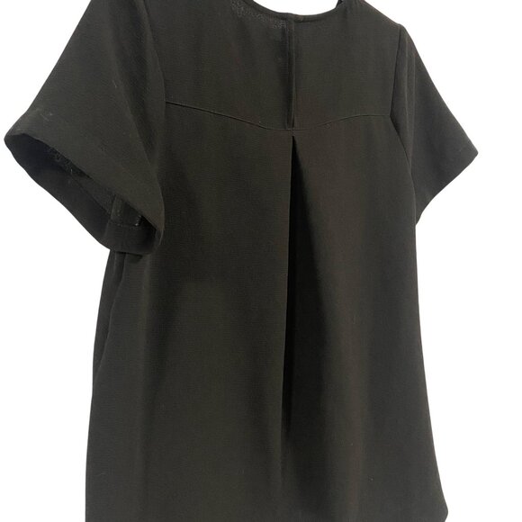 Madewell Textured Oversized Black Blouse Size M - Picture 4 of 6